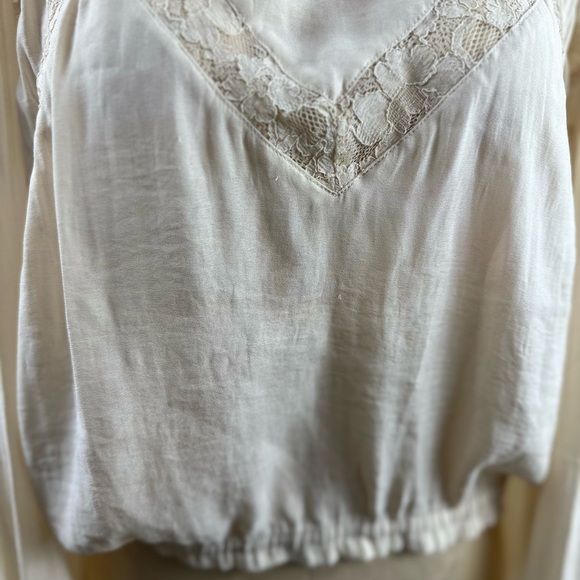 Free People Geometry Lessons Women's Top Ivory Lace Small - Picture 4 of 7